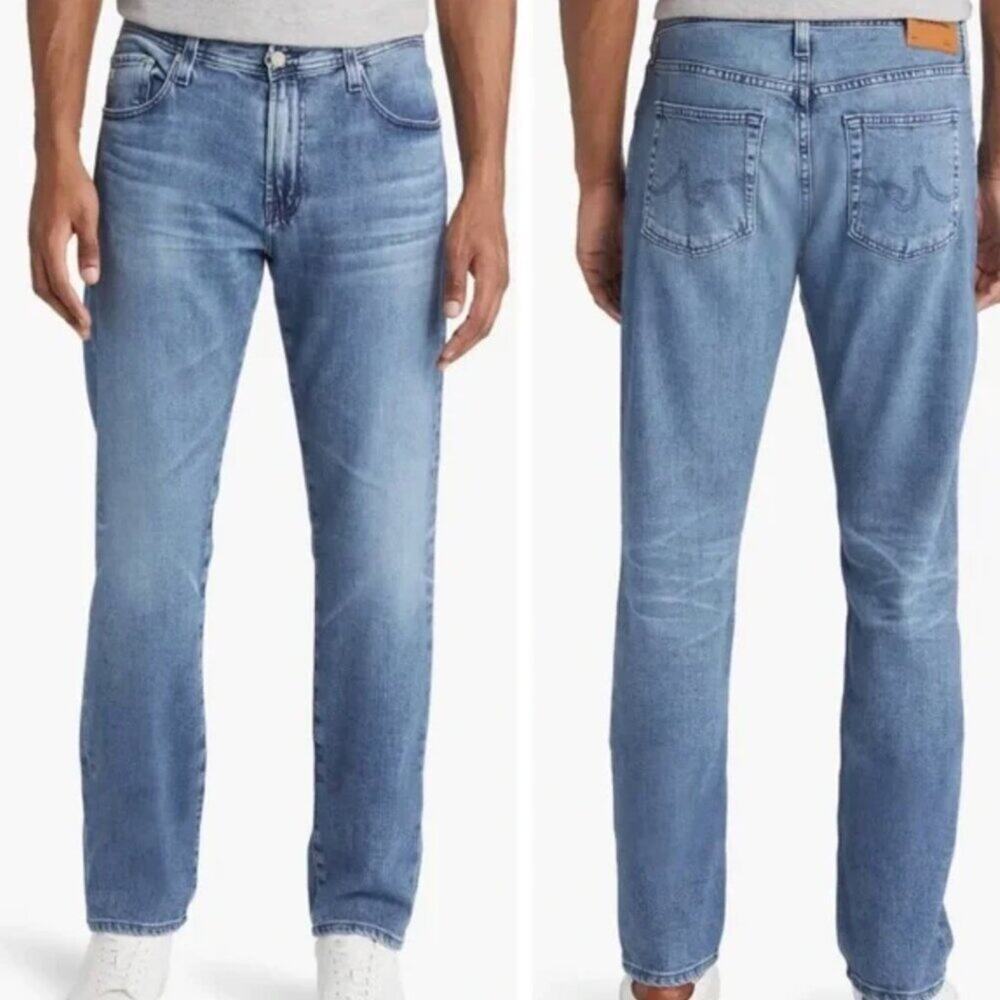 AG Adriano Goldschmied Everett Slim Straight Jeans Men's Size 36 32 Medium Wash